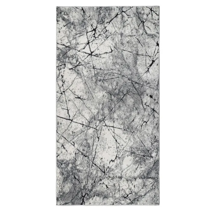 Traversa Apollo 20471-0345, 80 x 250 cm, polipropilena frize + poliester, gri + bej + crem, dreptunghiulara