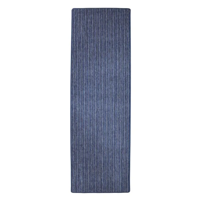 Traversa hol Multimat Stripes, 80 x 250 cm, polipropilena, albastru + bej, dreptunghiulara