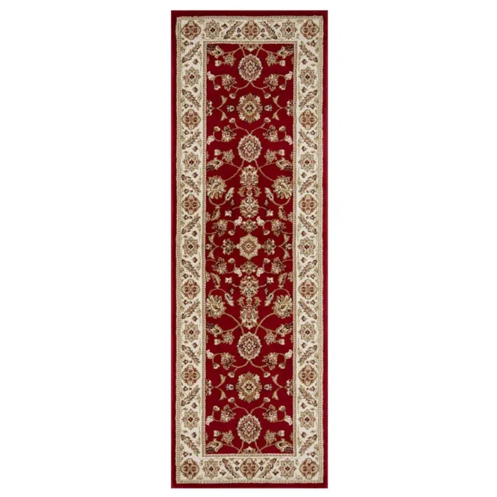Traversa Oriental Weavers Bristol 1339-CG1-R, 80 x 250 cm, polipropilena, rosu + bej + crem, dreptunghiulara