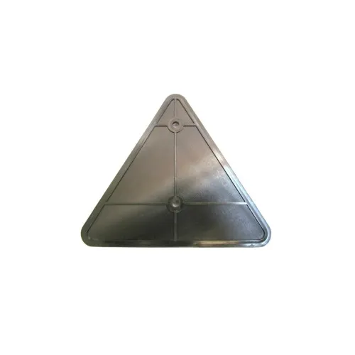 Triunghi alb reflectorizant cu prindere in 2 puncte 15 cm — imaginea 2