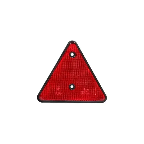 Triunghi rosu reflectorizant cu prindere in 2 puncte 15 cm