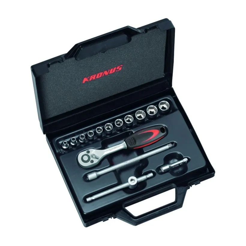 Trusa capete chei tubulare si accesorii 1/4 616274, 15 piese