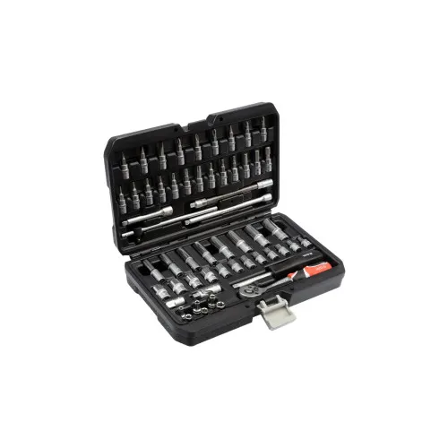 Trusa chei tubulare si biti auto 1/4 inch 56 piese — imaginea 2