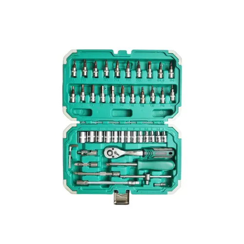 Trusa chei tubulare, torx, hex cu clichet 46 piese Breckner Germany — imaginea 2