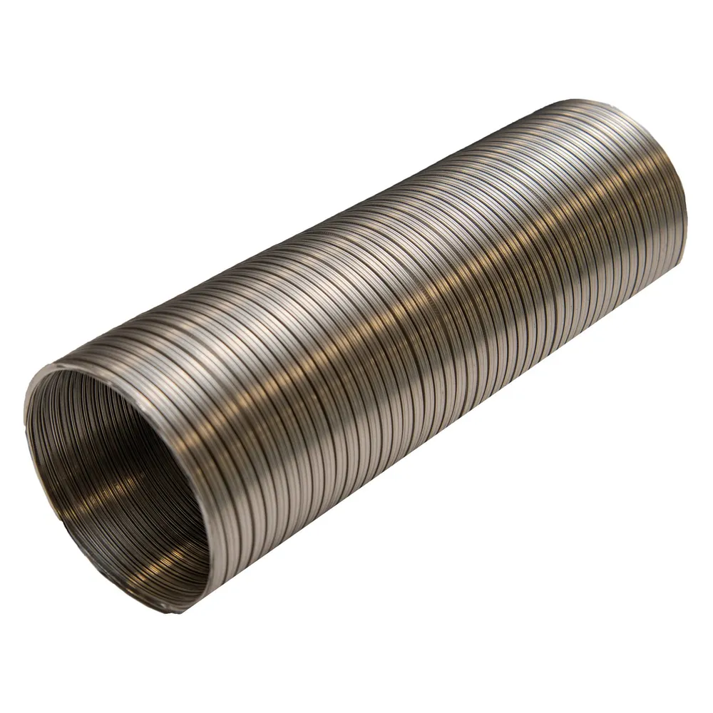 Tub flexibil, pentru tubulatura sistemelor de aerisire / climatizare, dublu comprimat, aluminiu, extensibil 1.5 m, D 125 mm