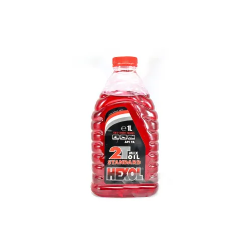 Ulei amestec 2T rosu Hexol Standard motoare 2 timpi gradinarit scutere barci 1 litru