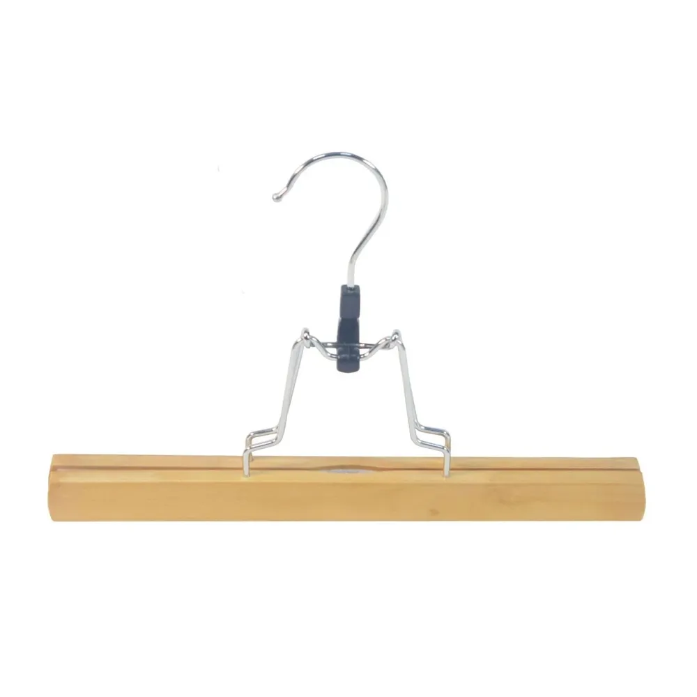 Umerase haine Caressa, pentru fuste / pantaloni, lemn, 25 x 16.5 cm, natur, set 3 bucati