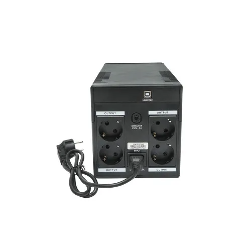 UPS 1000VA 600W cu 4 prize Schuko, LCD si USB Breckner Germany — imaginea 3