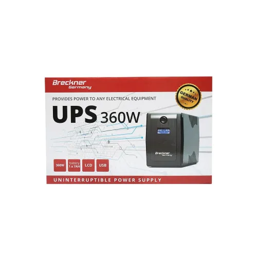 UPS 600VA 360W cu 2 prize Schuko, LCD, USB si AVR — imaginea 3