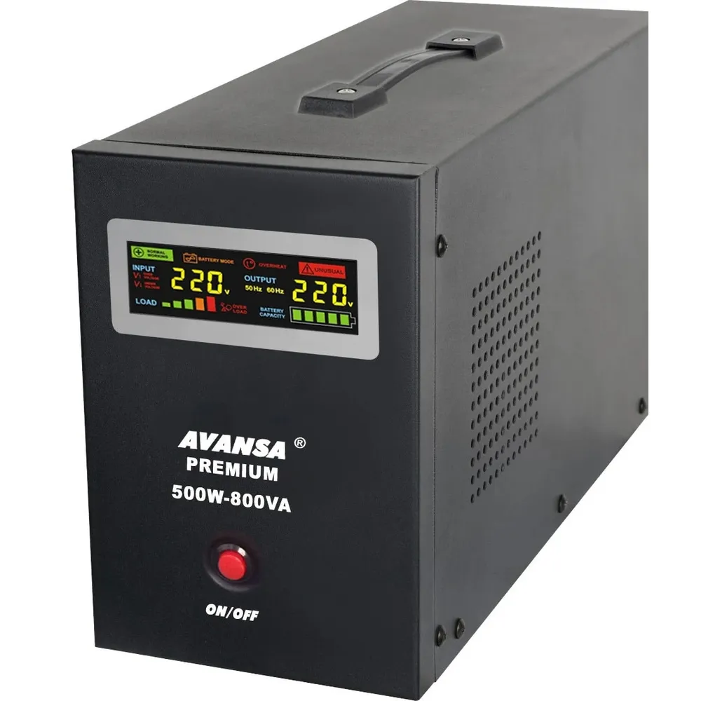 UPS centrala termica Avansa, 500 W, 800 VA, 230 V / 12 V, unda sinusoidala pura