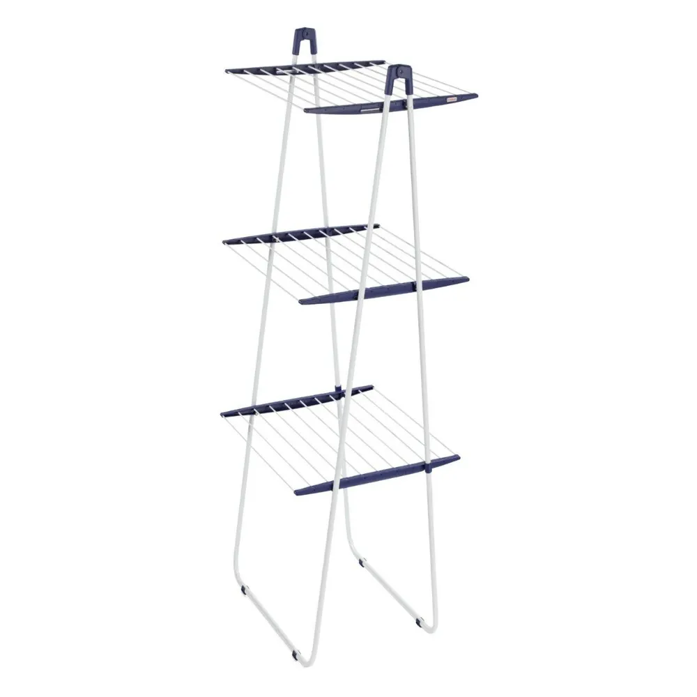Uscator rufe Leifheit Tower 190, alb + albastru, aluminiu, 660 x 610 x 1520 mm, 19 m
