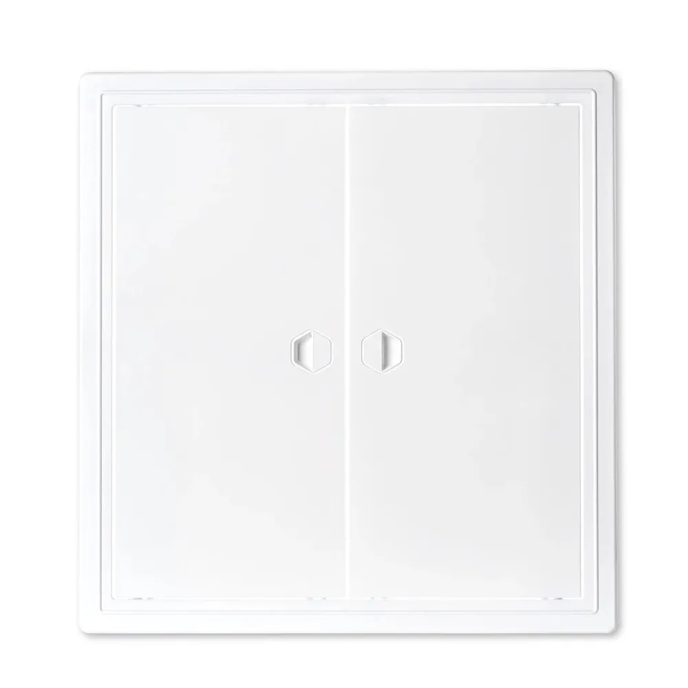 Usita vizitare, TE MA, pentru mascarea golurilor de acces, plastic, alb, 400 x 400 mm