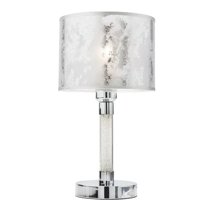 Veioza Astrid 1-1178, metal cromat, textil argintiu, 1 x E27, 200x360mm
