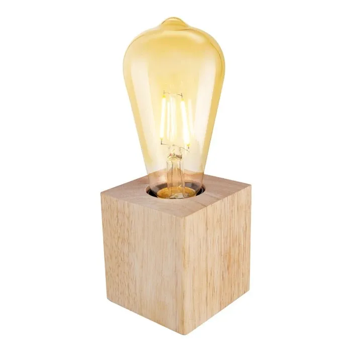 Veioza Osram Edison Table, 1 x E27, 2.5 W, 220 lm, lumina calda, aspect lemn, vintage