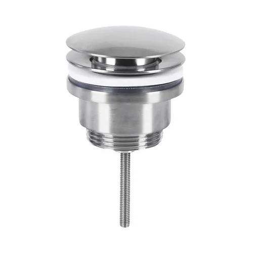 Ventil lavoar Push-Open 1 1/4", crom mat, 64mm diametru, 70mm inaltime