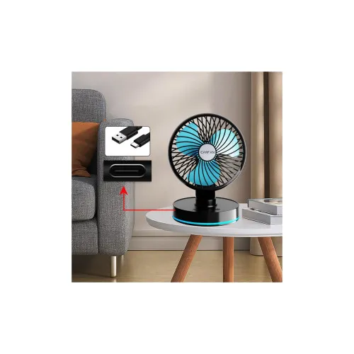 Ventilator auto / camping cu acumulator USB 5V — imaginea 3