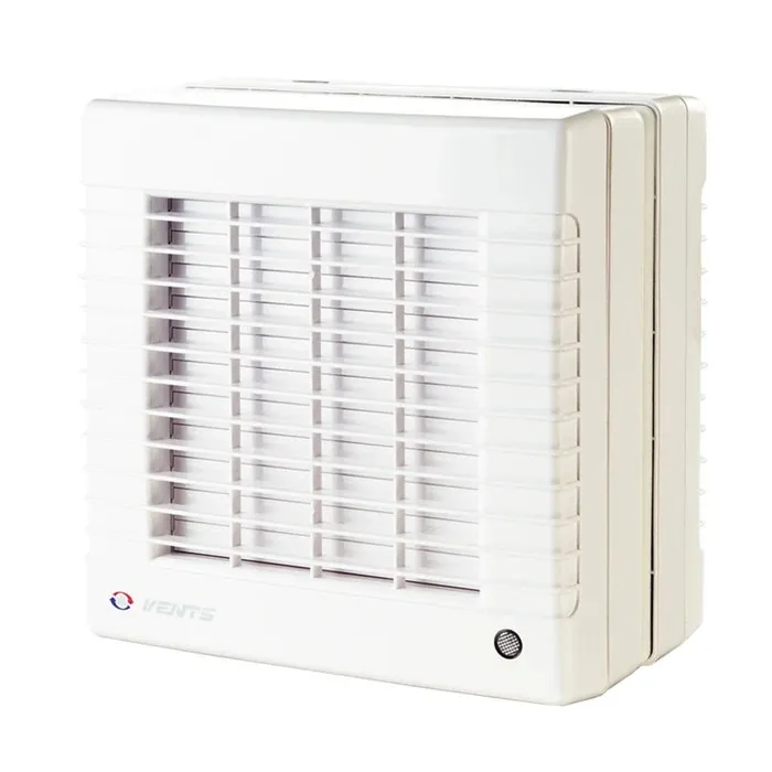 Ventilator baie, axial, Vents 150 MAO1, cu jaluzele automate, plastic, IP24, 26 W, 2400 RPM, 295 mc/h, D 150 mm