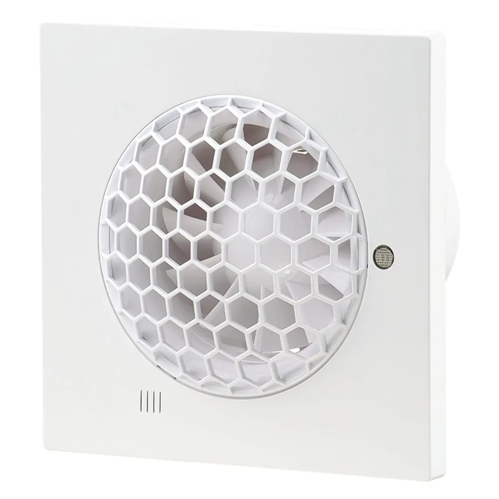 Ventilator baie, axial, Vents Quiet-S, cu panou decorativ, plastic, IP45, 7.5 W, 1700 RPM, 99 mc/h, D 100 mm