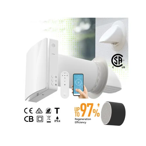 Ventilator inteligent WiFi cu recuperare de caldura si senzor CO2 220V CO2 — imaginea 2