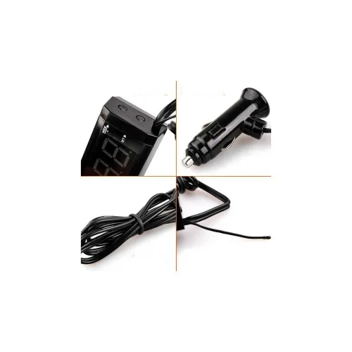 Voltmetru 3 in1 12-24V cu ceas si termometru — imaginea 3