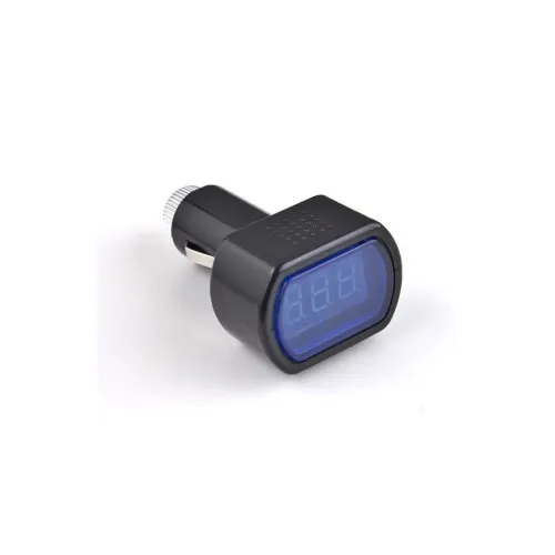 Voltmetru auto digital tip mufa bricheta 12V 24V afisaj LED monitorizare baterie — imaginea 2
