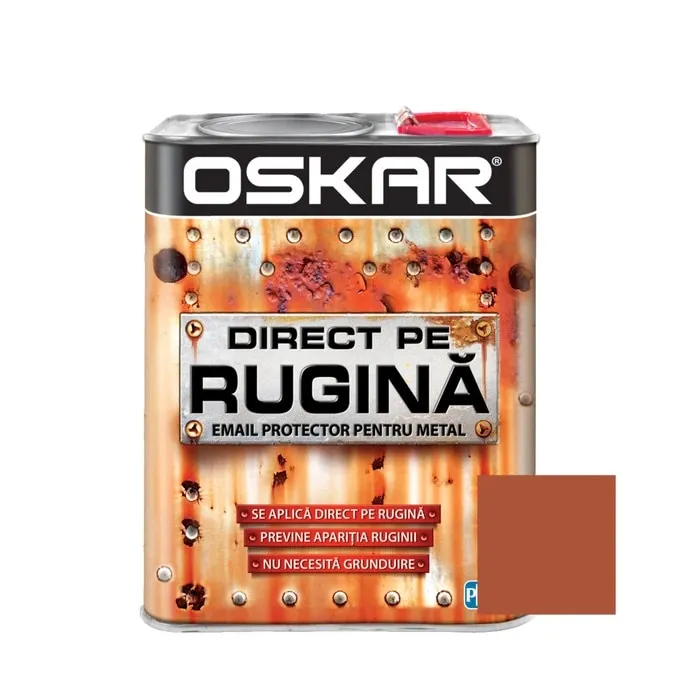 Vopsea alchidica Oskar Direct pe rugina, interior / exterior, cupru metalizat, 2.5 L
