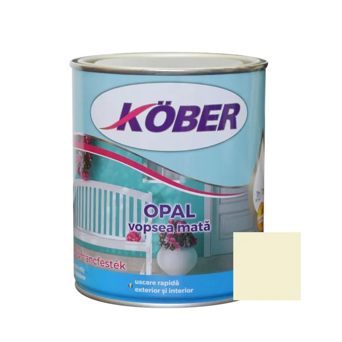 Vopsea alchidica pentru lemn / metal, Kober Opal, interior / exterior, alb, 2.5 L