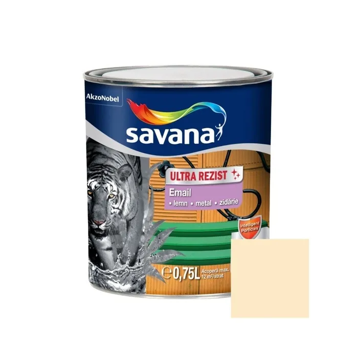 Vopsea alchidica pentru lemn / metal, Savana Ultra Rezist, interior / exterior, grena, 0.75 L