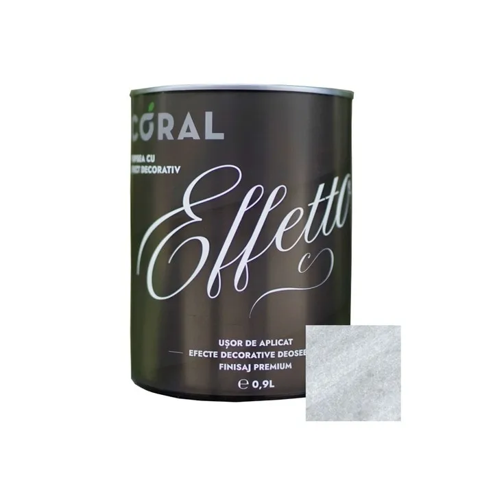 Vopsea decorativa, interior, Coral Effetto, Cesena / gri, 0.9 L