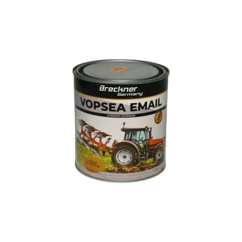 Vopsea email anticoroziva 3 in 1 galben tip Caterpillar 1K pe baza de solvent direct pe rugina interior si exterior 1L