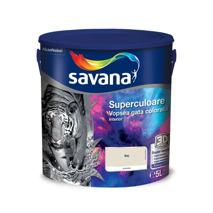 Vopsea gata colorata interior Savana Superculoare, bej - armonie, 5 L