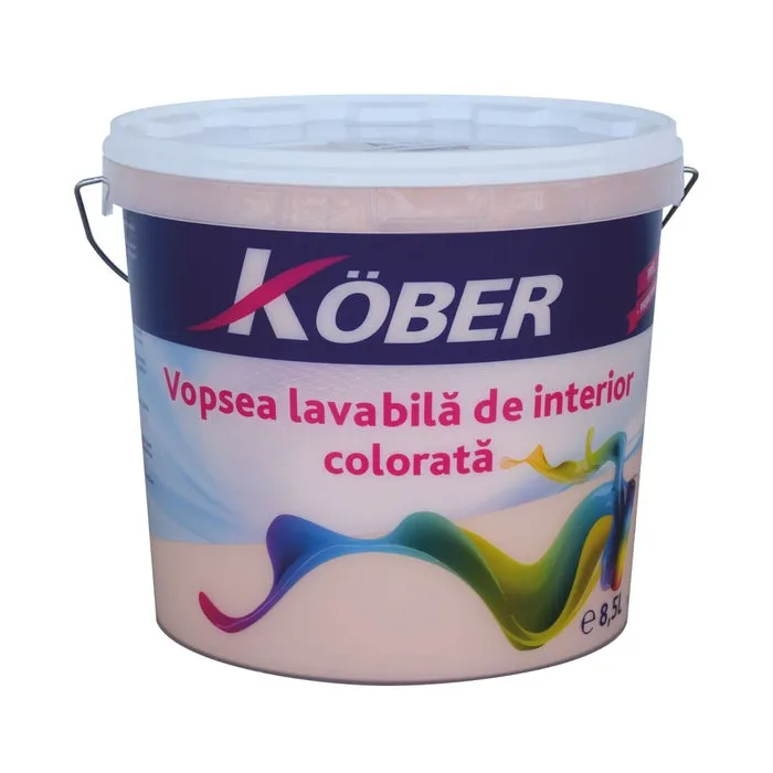 Vopsea lavabila interior, Kober, piersica V8330, 8.5 L
