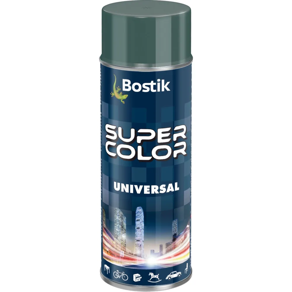 Vopsea spray Den Braven Super Color, gri metal RAL 7011, lucios, 400 ml