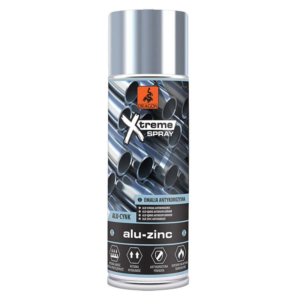 Vopsea spray Dragon, aluminiu, mat, 400 ml