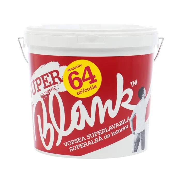 Vopsea superlavabila interior, Super Blank, alba, 4 L